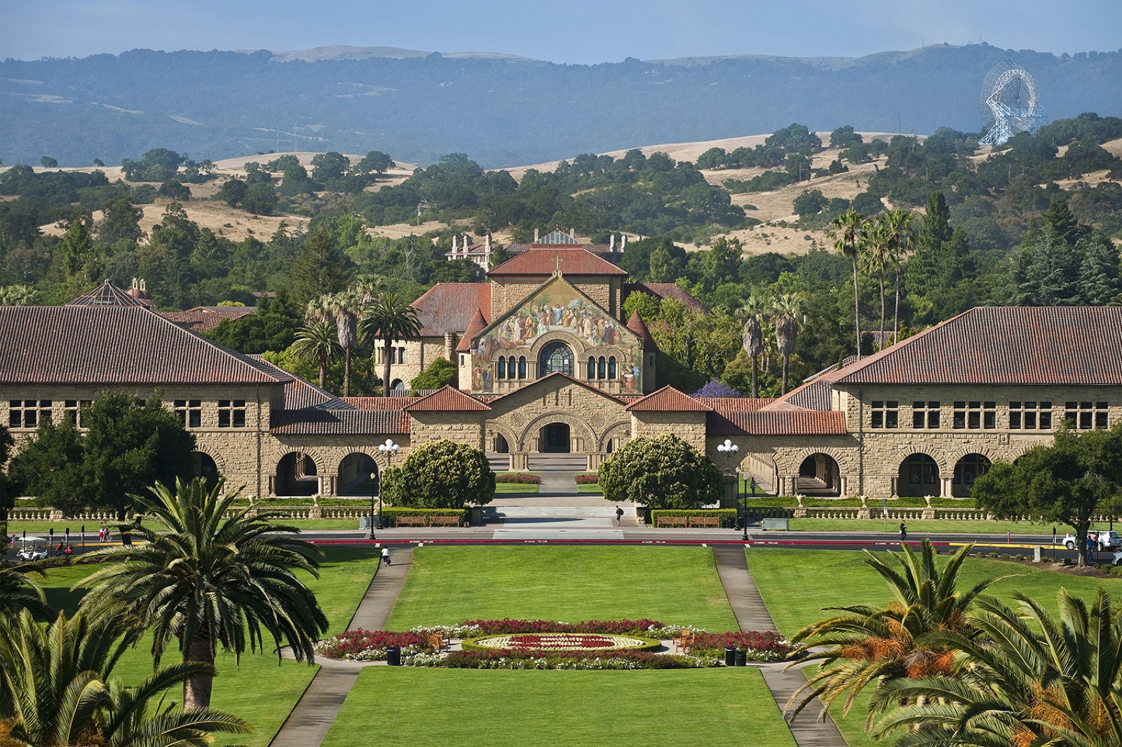 A view of Stanford University's main campus